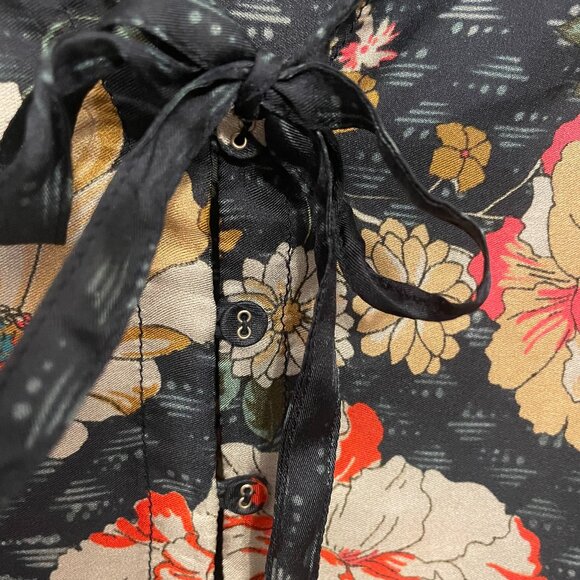 Johnny Was Silk Blue Floral Tunic/Dress - Picture 4 of 6